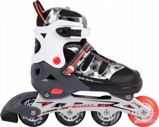 Ролики sitis Winner Black-White-Grey Kra173