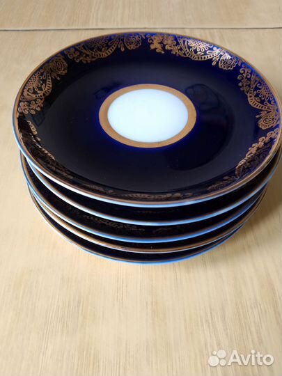 Чайные пары и блюдца лфз кобальт