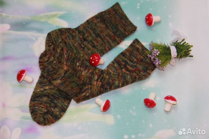 Носки шерстяные вязаные женские