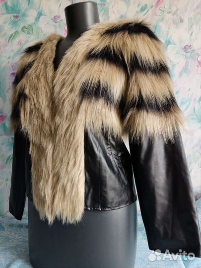 Пиджак кожаный новый