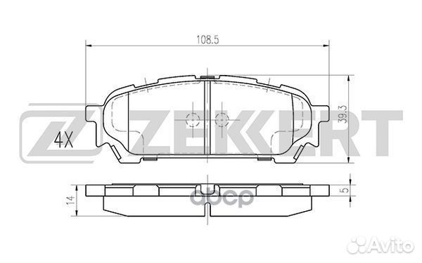 Колодки тормозные BS1223 Zekkert