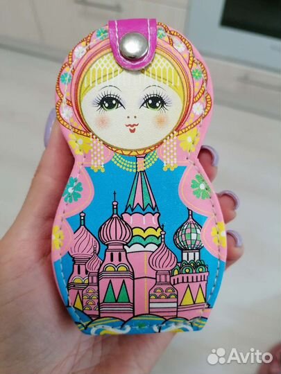 Маникюрный набор Матрёшка, ножницы, щипчики, новое