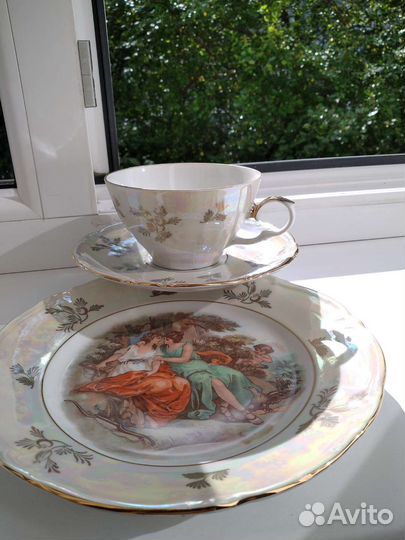 Чашка, тарелка, блюдце набор