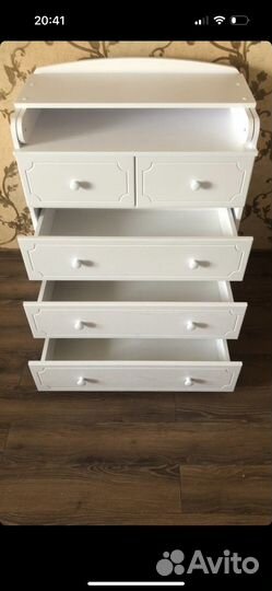 Пеленальный комод белый