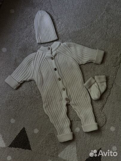 Вязаный комбинезон 62 68