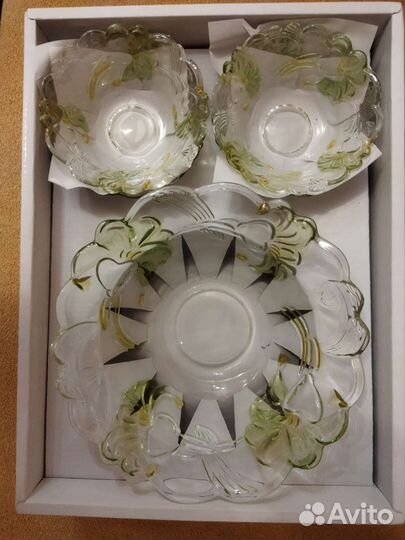 Набор стеклянных салатников