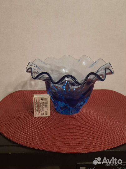 Ваза Цветное стекло Чехословакия Богемия СССР