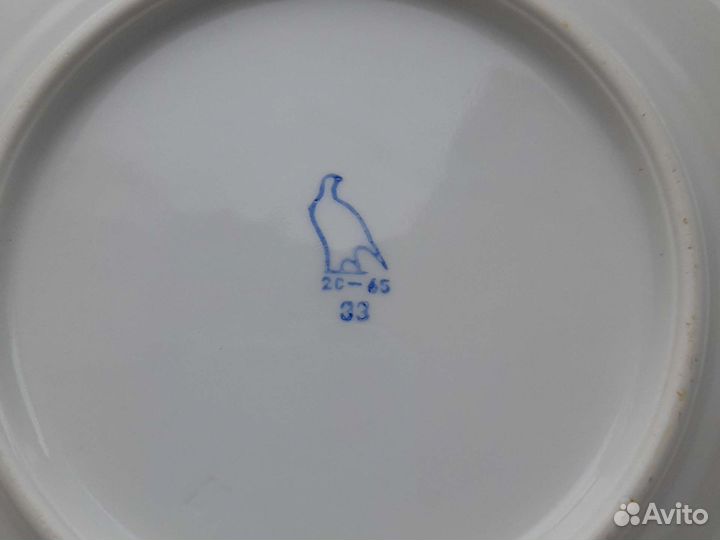 Фарфор Дулево чайные пары тарелочка сирень