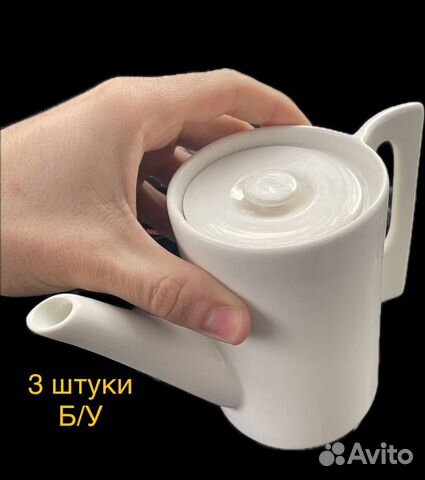 Заварочный чайник керамика белый 3 шт