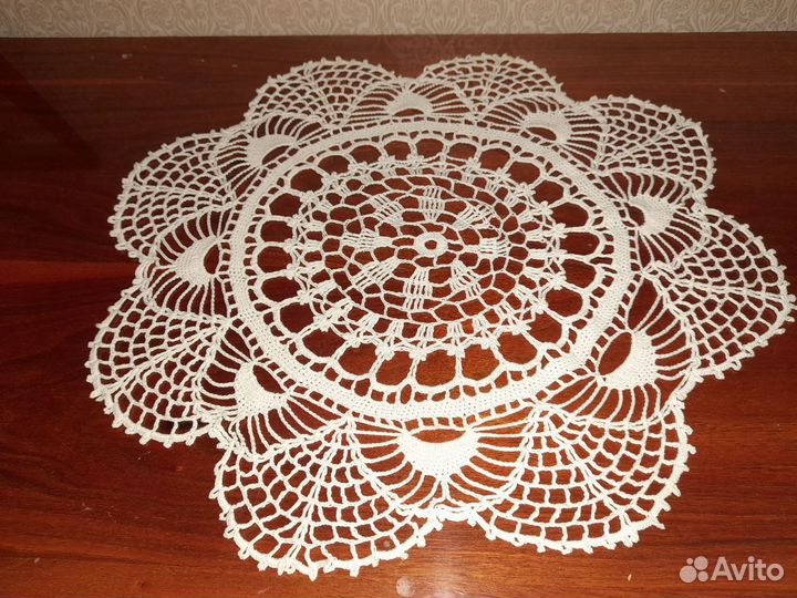 Вязаные крючком салфетки СССР разные - 6 шт