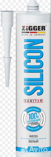 Герметик силикон. белый (280мл) zigger