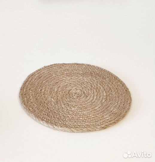 Подставка под горячее салфетка из джута плетеная