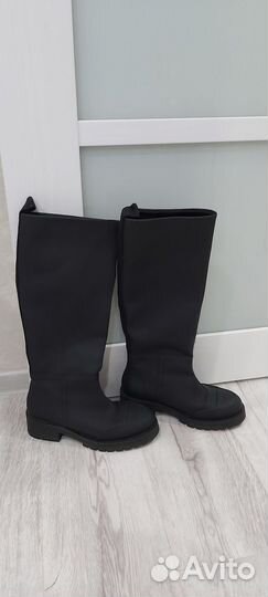 Сапоги ботфорты 37 zara резиновые