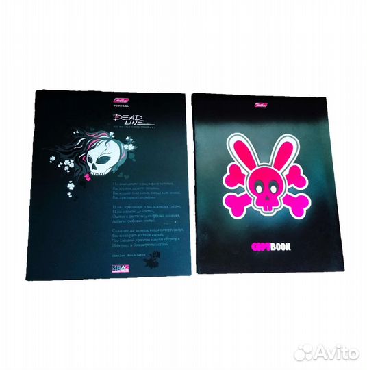 Тетрадь 48 л. школьная в клетку в стиле Эмо Готика