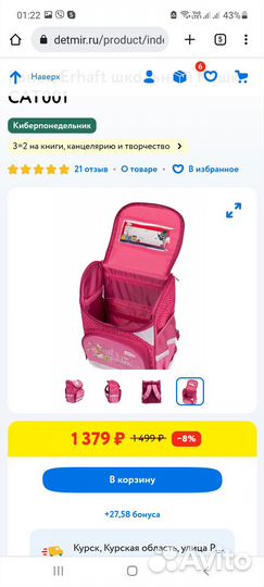 Рюкзак школьный erhaft