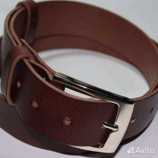 Мужской кожаный ремень ручной работы