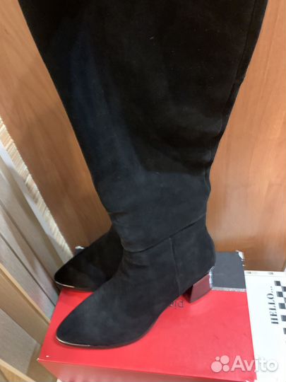 Сапоги женские осенние 39 натуральная замша