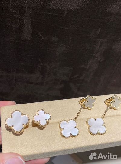 Серьги van cleef 2 мотива