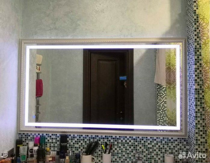 Зеркало с подсветкой и без, подогревом для ванной