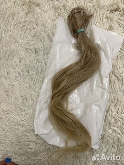 Волосы для наращивания 50 см блонд натуральные