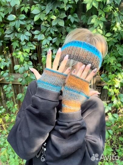 Митенки вязаные