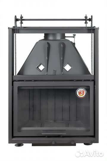 Камин Экокамин Альфа 800 kв с контргрузом черный ш