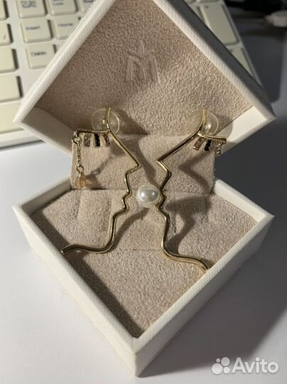 Серьги под золото