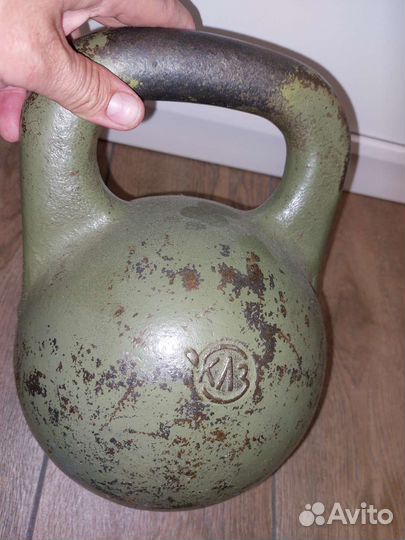 Гиря 24 кг Логотип К.Л.З. Украина СССР музейная