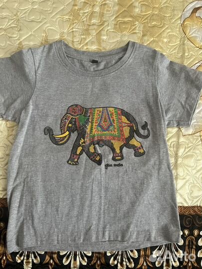Футболки для мальчика (3-4г) 104 см серые