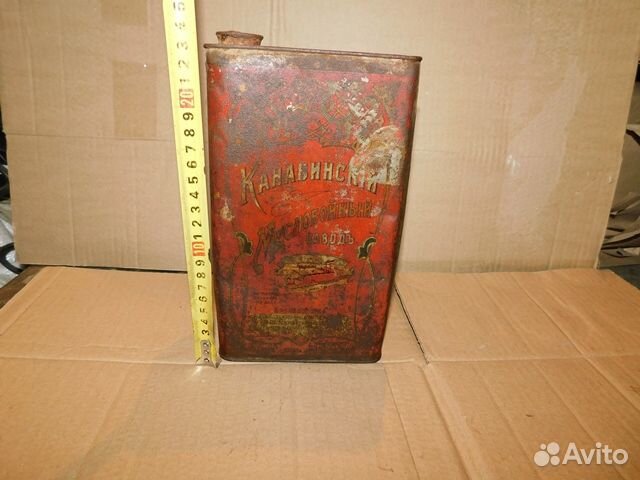 Антикварная,редкая,жестяная банка Канавинский з-д