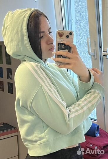 Худи женское укороченное adidas