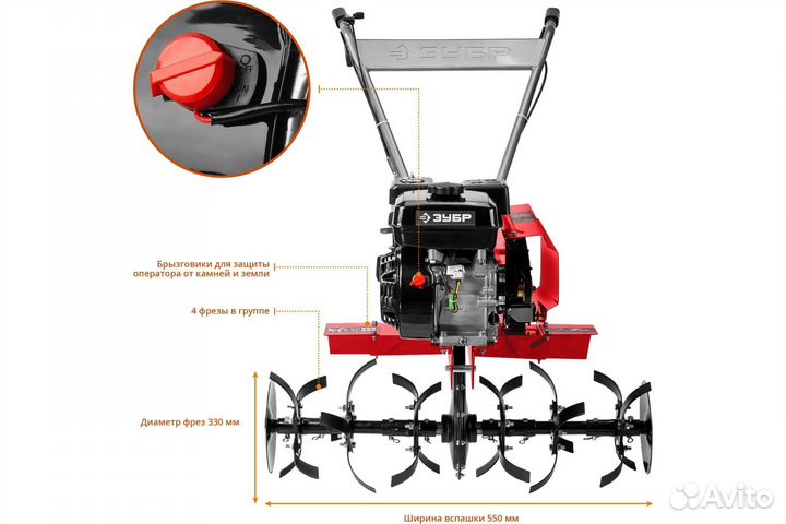 Бензиновый культиватор зубр мкт-200