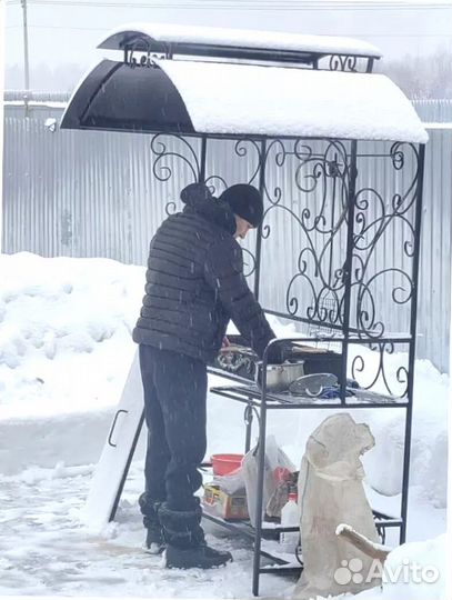 Мангал С печкой под казан