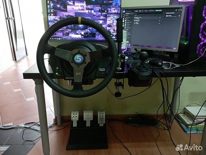 Thrustmaster t300 + ручник и коробка передач