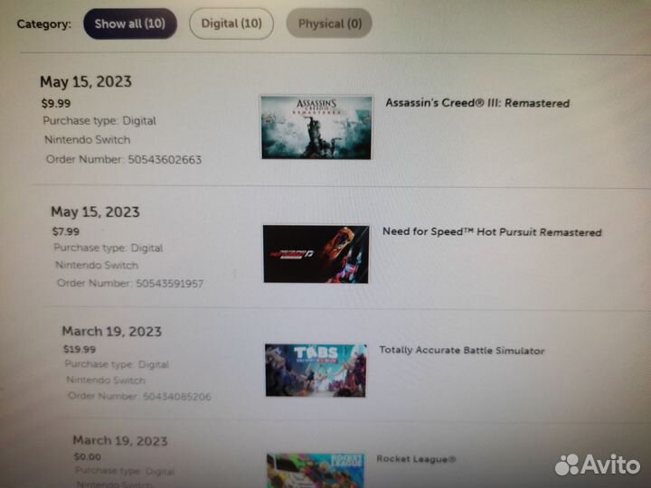 Игры Nintendo Switch