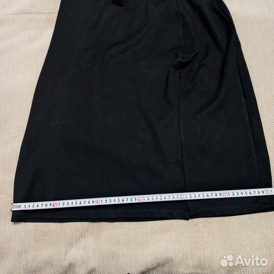 Юбка карандаш, 54-56 черная, плотный трикотаж