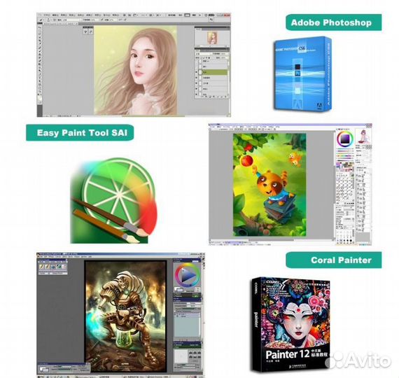 Графический планшет Huion dwh69 + 2 пера WI-FI
