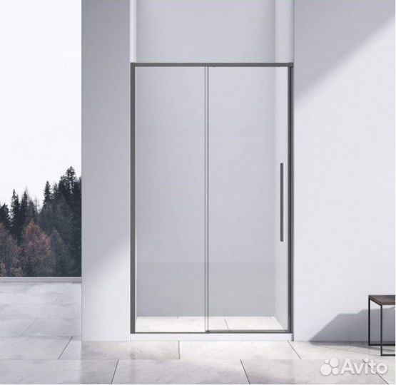 Душевая дверь Vincea Slim-N VDS-4SN 120 см вороненая сталь