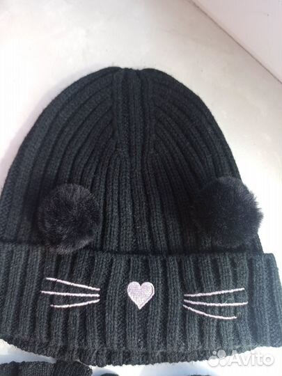 Шапка и перчатки для девочки Reserved 9-12л