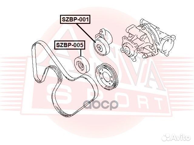 Ролик натяжной szbp-005 asva