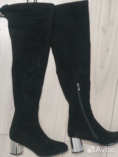 Ботфорты замшевые 36