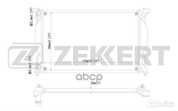 Радиатор охл. дв. Audi A4 II III 00- A6 II 01