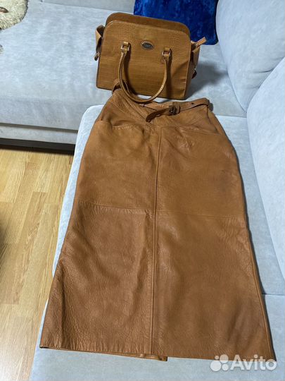 Юбка из натуральной кожи Винтаж