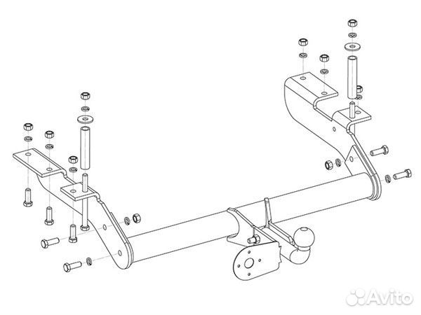 Фаркоп тсу установка GAZ ГАЗель 2705, 4-дв. фургон