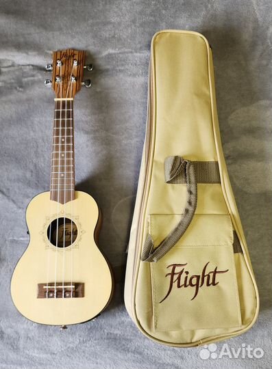 Укулеле flight DUS 320 CEQ SP/ZEB CEQ с чехлом