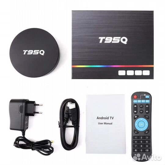 Мощная T95Q 4/32Gb Android Приставка Smart TV