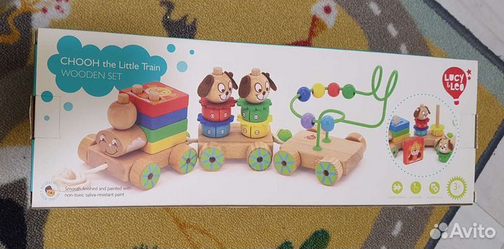 Деревянный паровозик Lucy & Leo