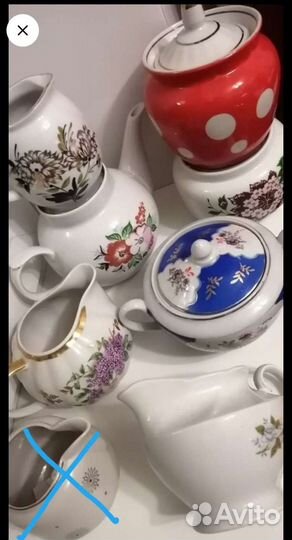 Много фарфора сервизов СССР