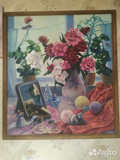 Картина маслом на холсте пионы