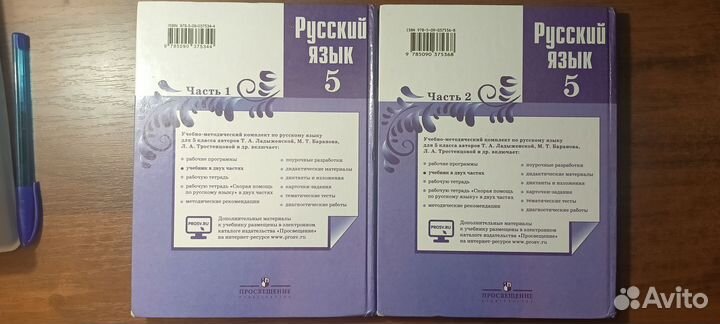 Русский язык 5 класс Ладыженская две части
